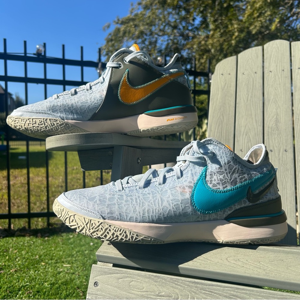 Nike Zoom LeBron NXXT Gen Mens Size 15 Blue Tint Teal Olive DR8784-400 Sneakers
